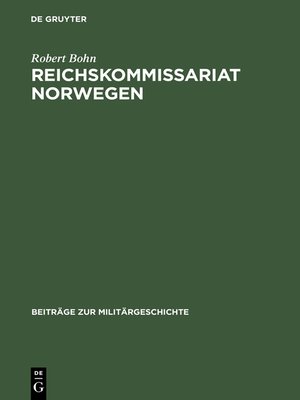 cover image of Reichskommissariat Norwegen